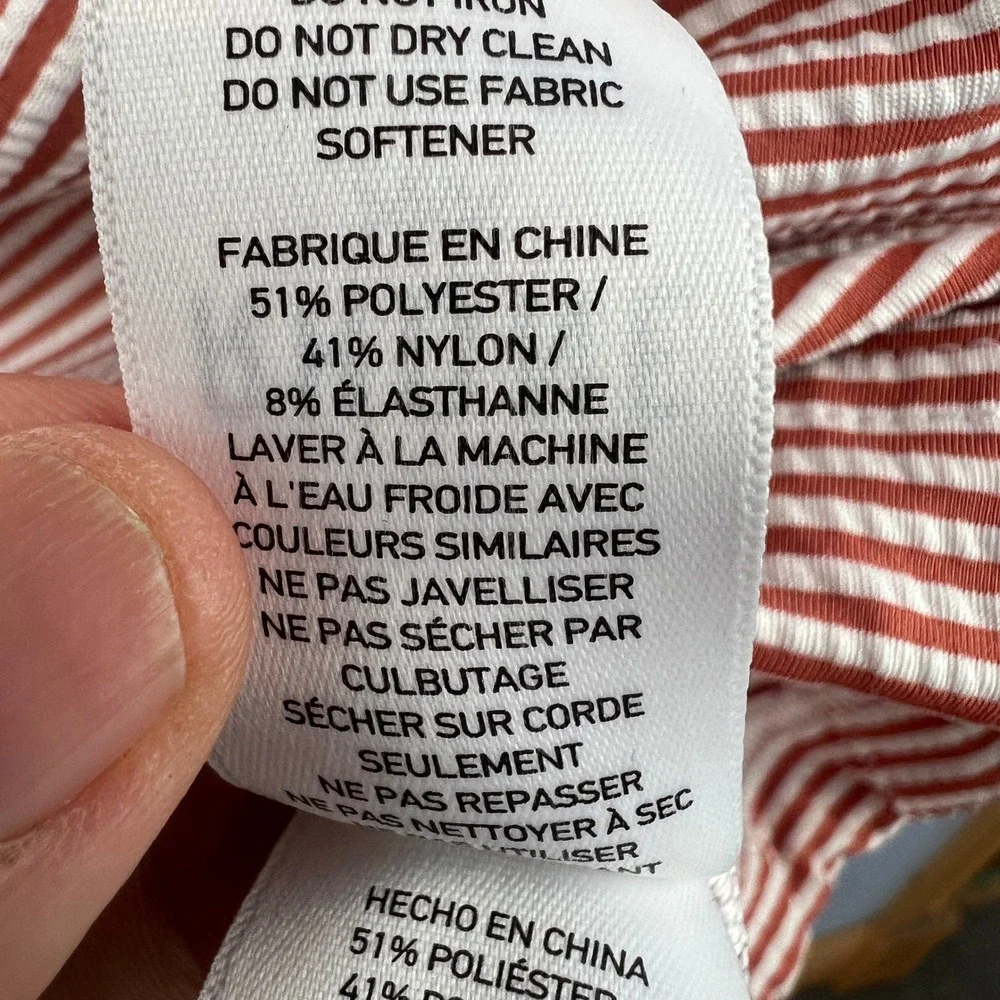 Rhone Mens Seersucker Striped Rec Camp Hoodie Size L Nantucket Performancewear - Picture 6 of 9